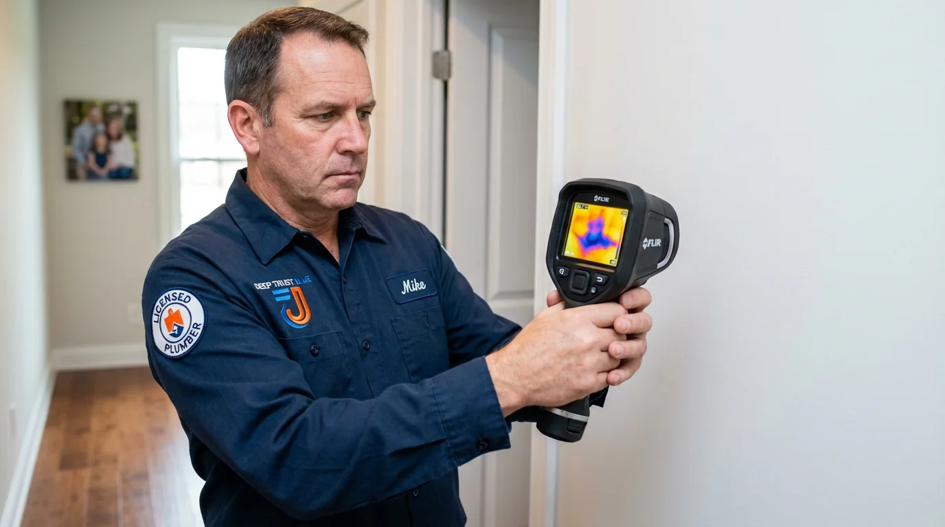Thermal imaging leak detection by Johns Plumbing LLC in East Prairie